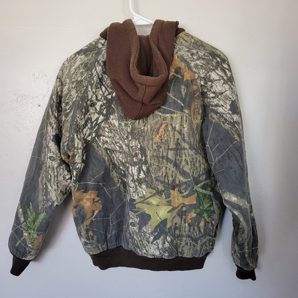 Redhead Boys Large Camo Coat Brown Green Tan Real Tree Warm Comfy Fall Hunting - Picture 4 of 9